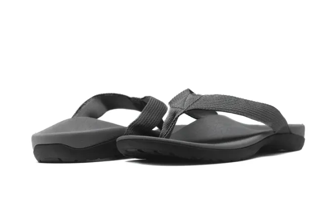 Axign Premium Orthotic Flip Flops with Arch Support – Grey (Womens)