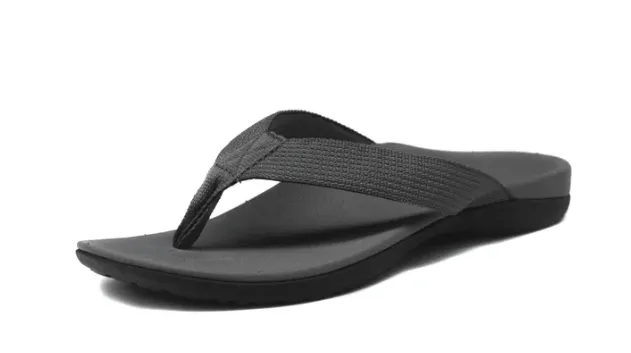 Axign Premium Orthotic Flip Flops with Arch Support – Grey (Womens)