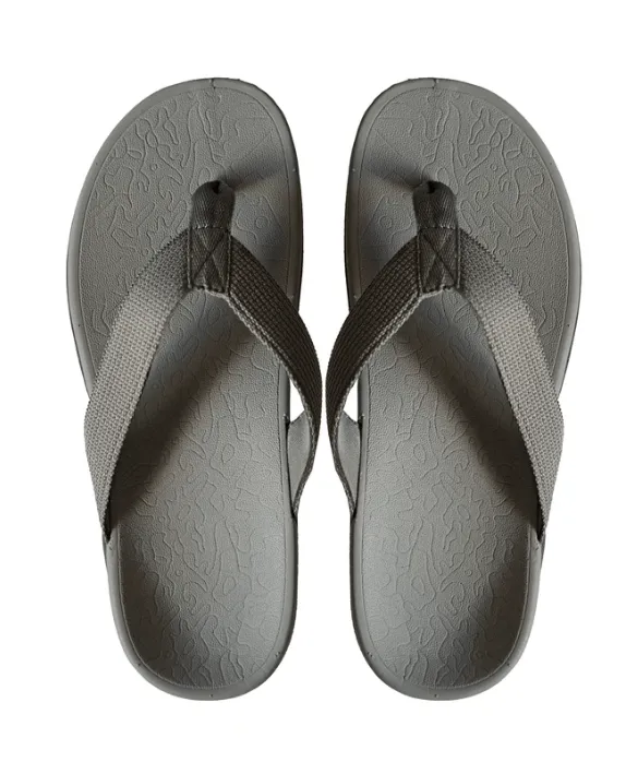 Axign Premium Orthotic Flip Flops with Arch Support – Grey (Womens)