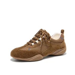 BeauToday Neutral Tennis Trainers with Breathable Mesh for Women