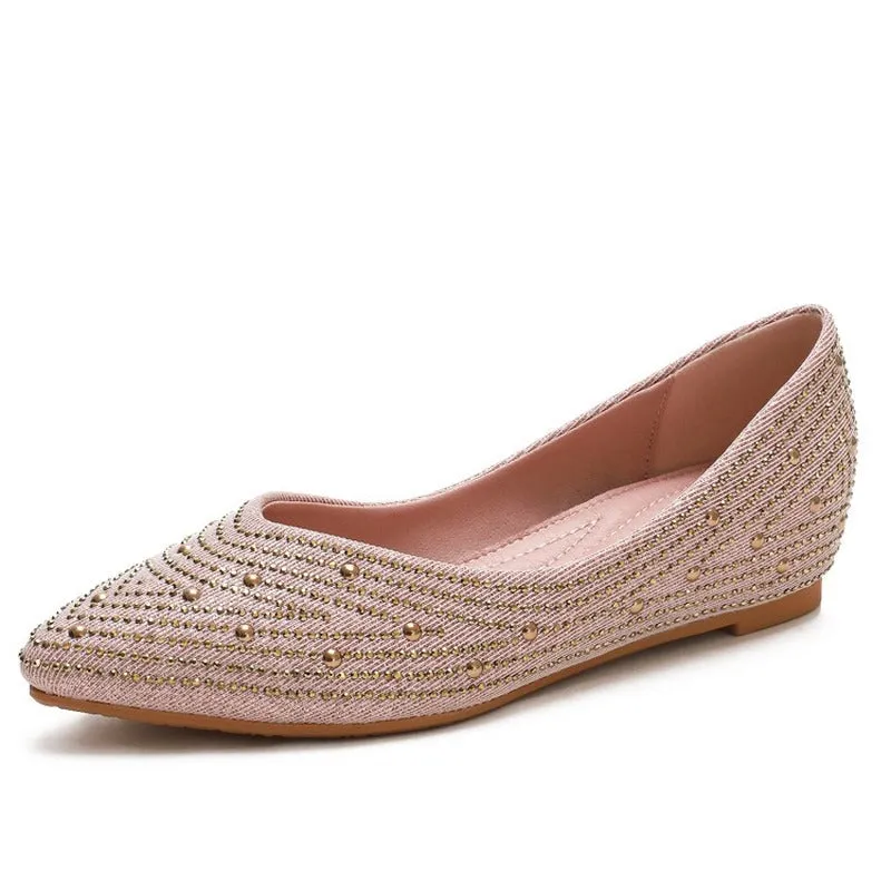 Belifi Versatile Diamond Slope Heel Comfortable Doudou Shoes