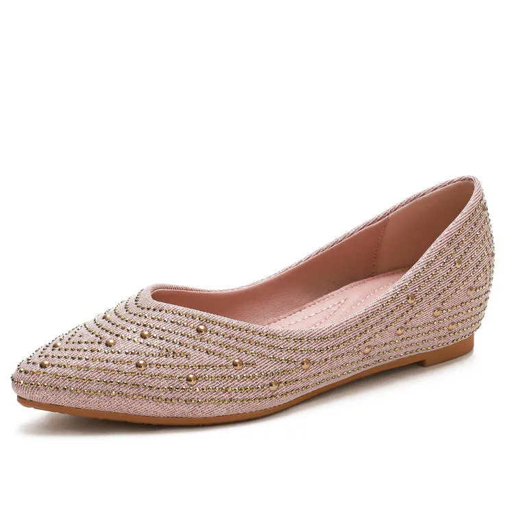 Belifi Versatile Diamond Slope Heel Comfortable Doudou Shoes