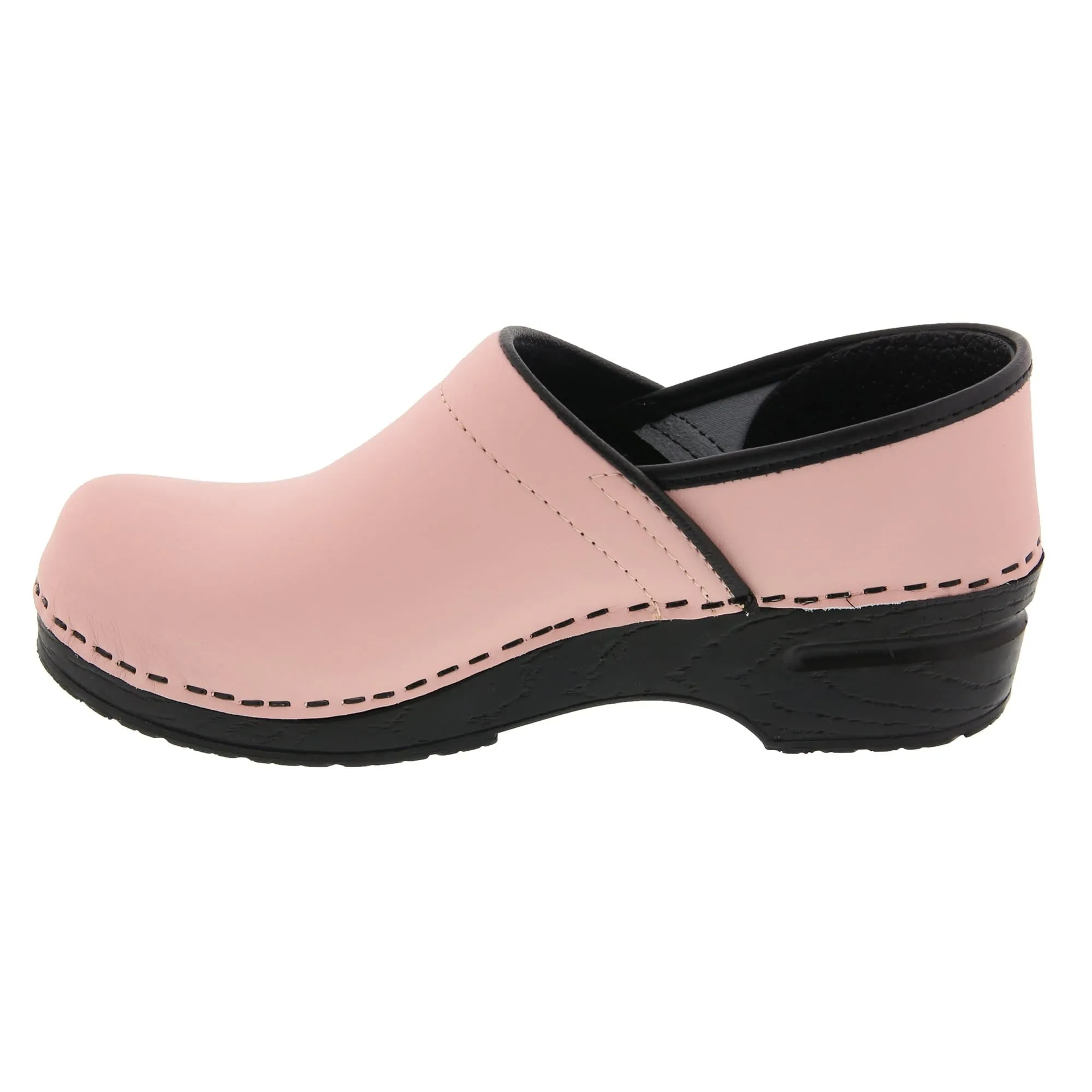 BJORK Professional ELLA Pink Leather Clogs - CLOSEOUT