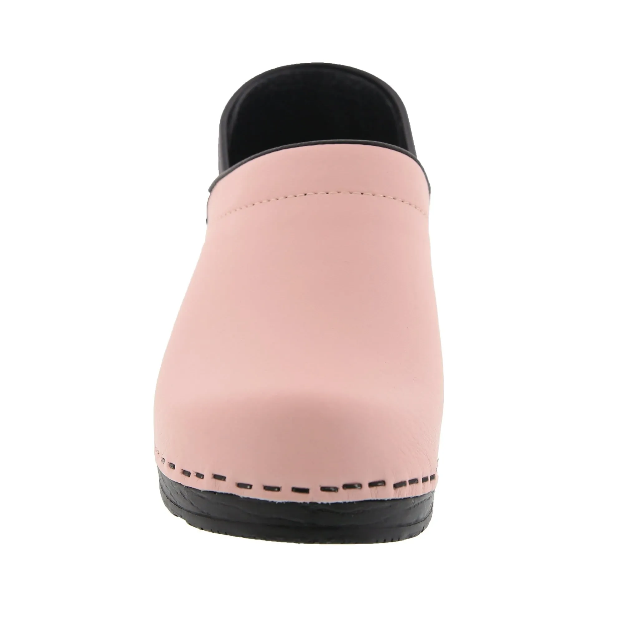 BJORK Professional ELLA Pink Leather Clogs - CLOSEOUT