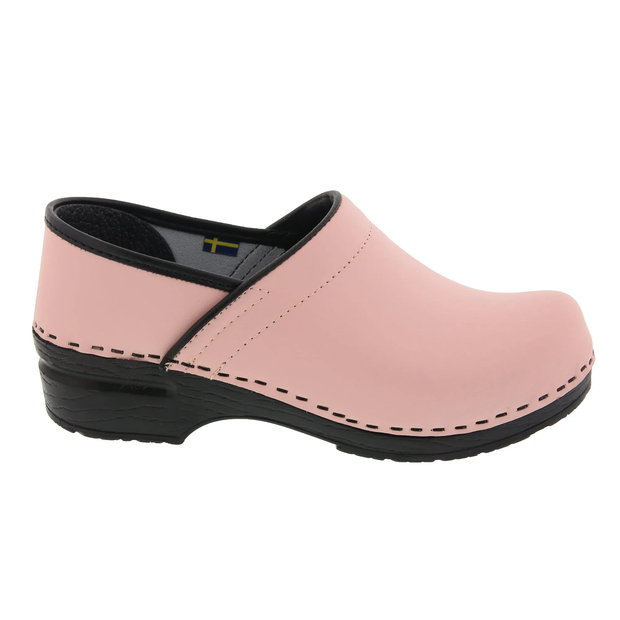 BJORK Professional ELLA Pink Leather Clogs - CLOSEOUT