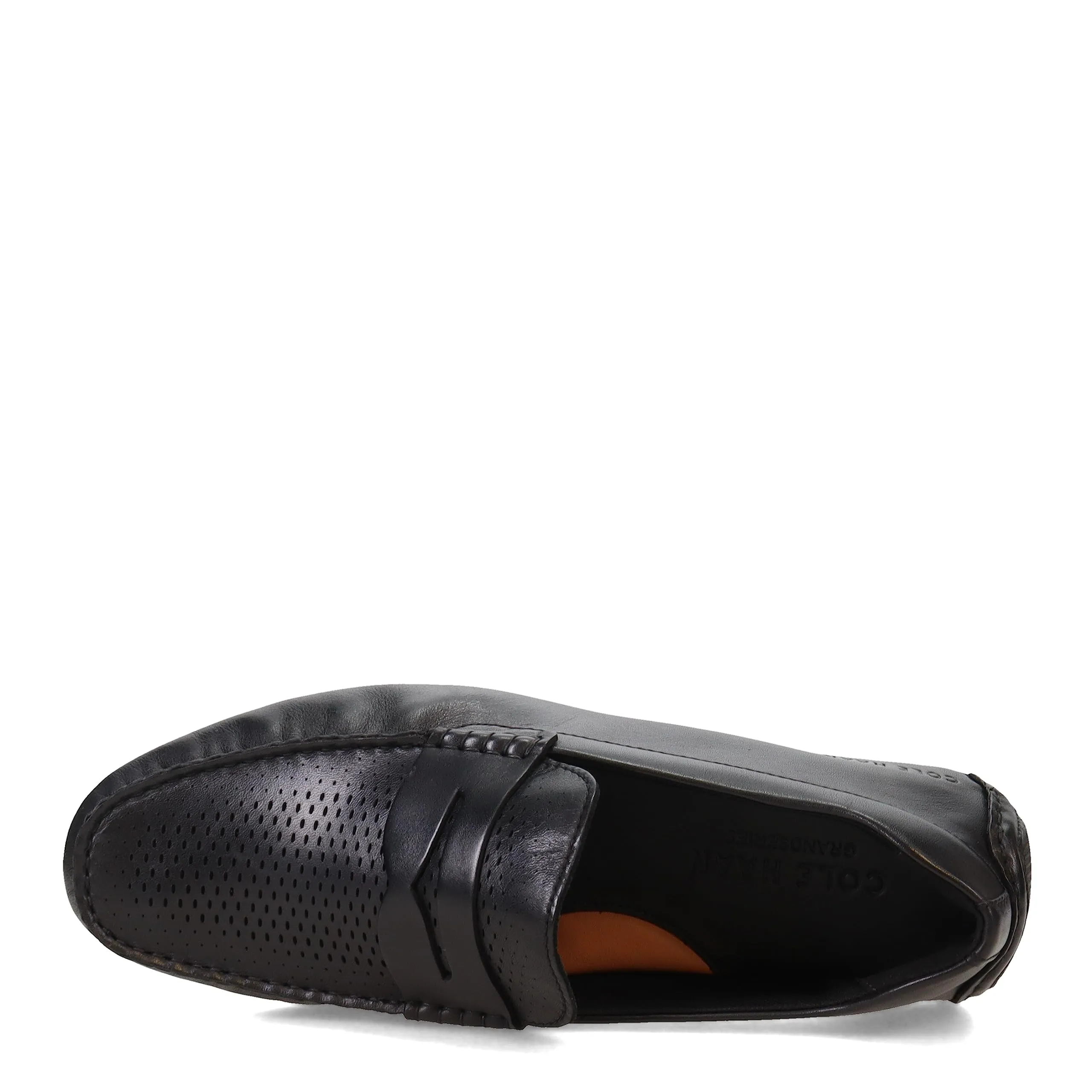 Cole Haan Men's Grand Laser Penny Driver Driving Style Loafer, Black/Black, 10