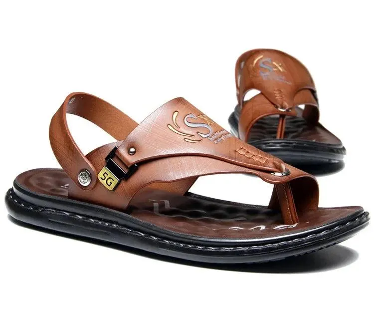Comfort and Style Men’s Luxury Soft-Soled Anti-Slip Outdoor  Beach Shoe Sandals