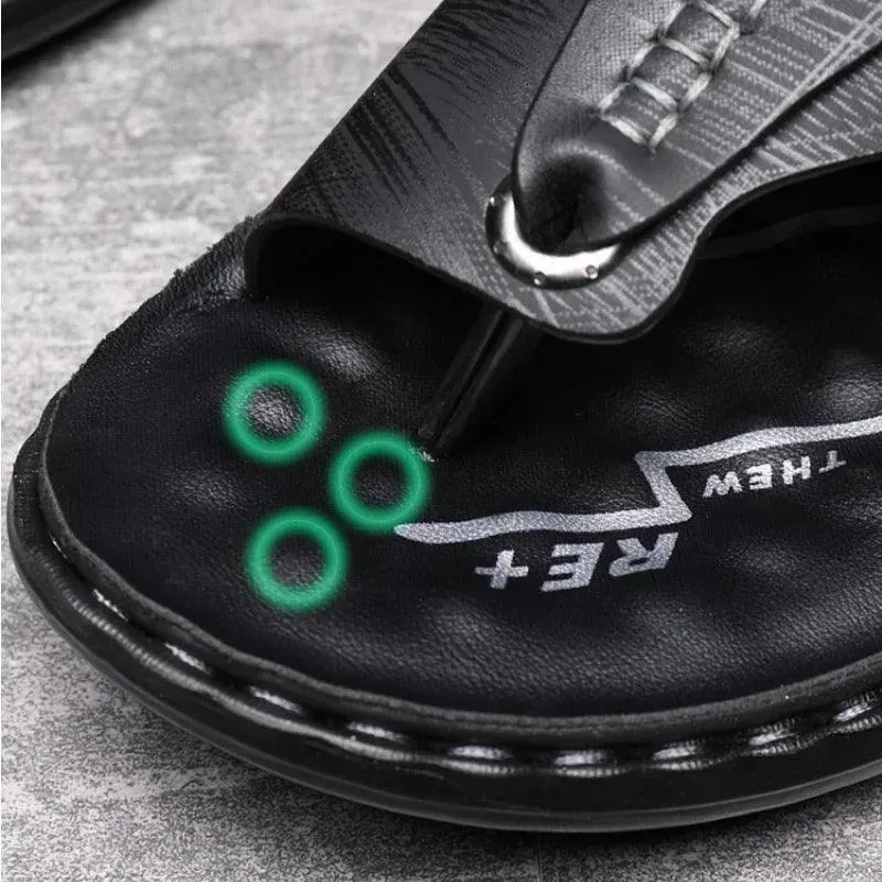 Comfort and Style Men’s Luxury Soft-Soled Anti-Slip Outdoor  Beach Shoe Sandals