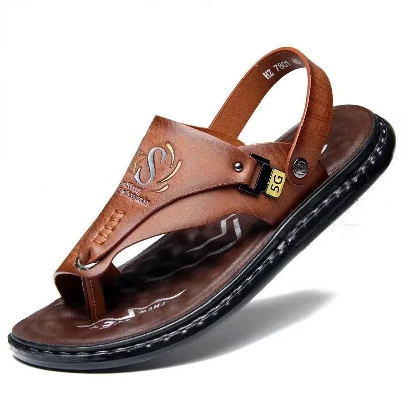 Comfort and Style Men’s Luxury Soft-Soled Anti-Slip Outdoor  Beach Shoe Sandals