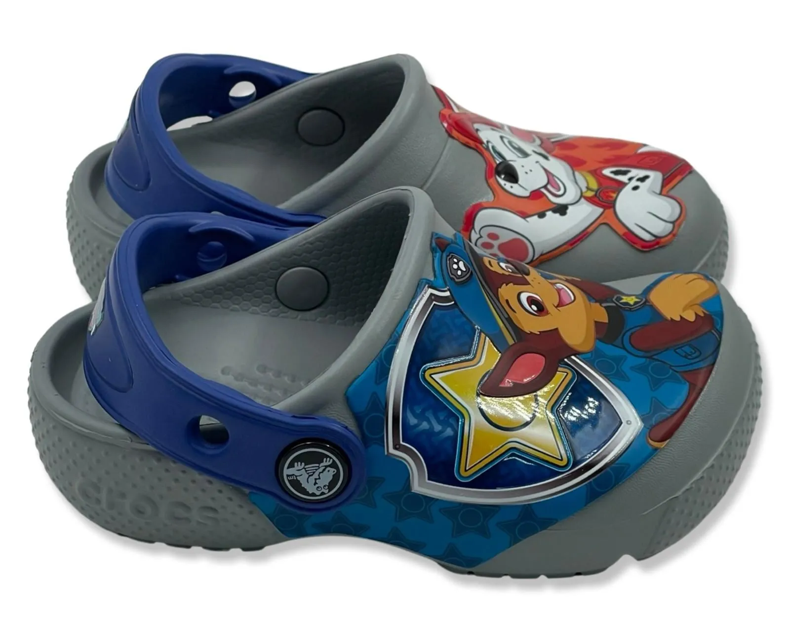 Crocs Toddler Paw Patrol Patch Clogs in Grey