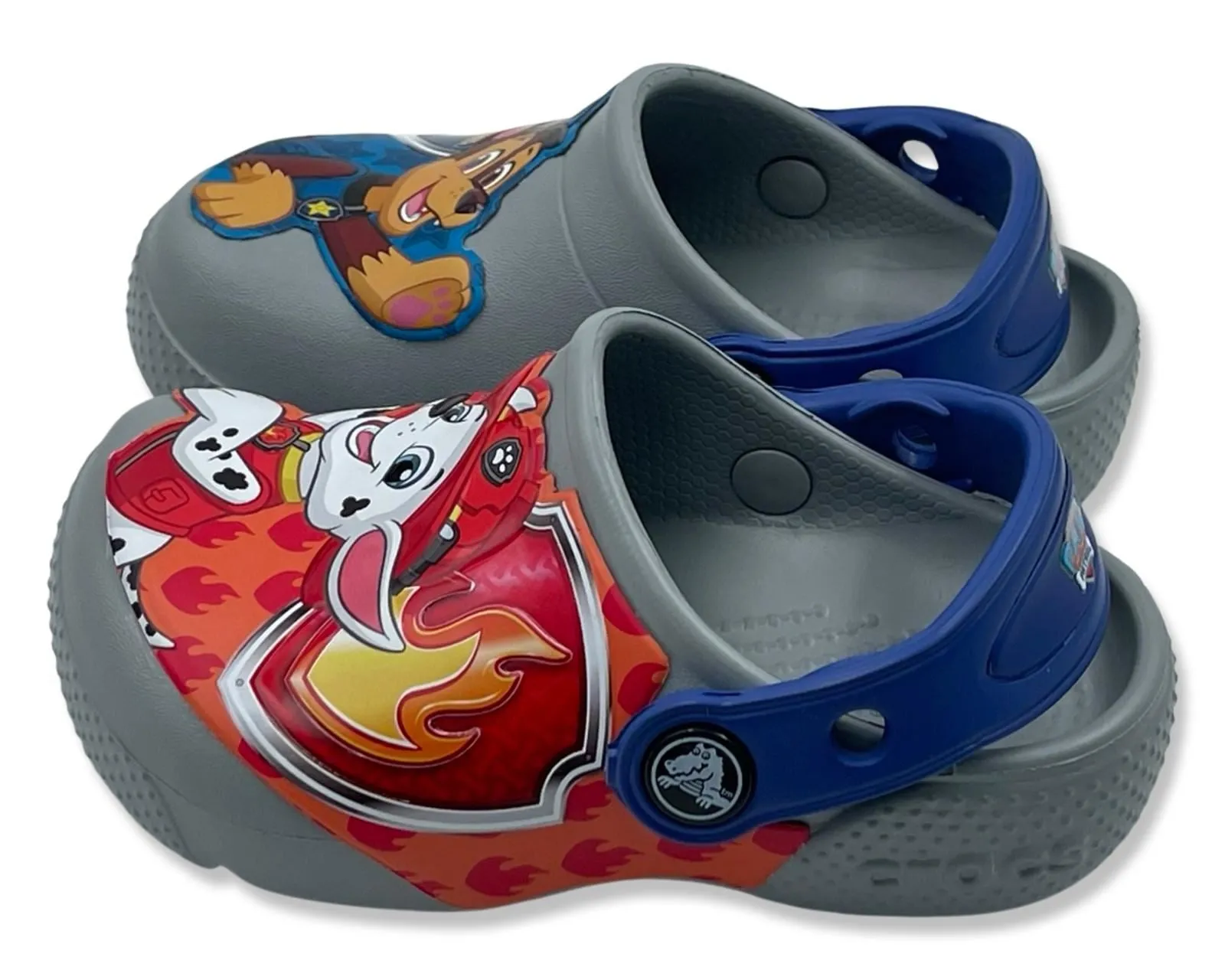 Crocs Toddler Paw Patrol Patch Clogs in Grey