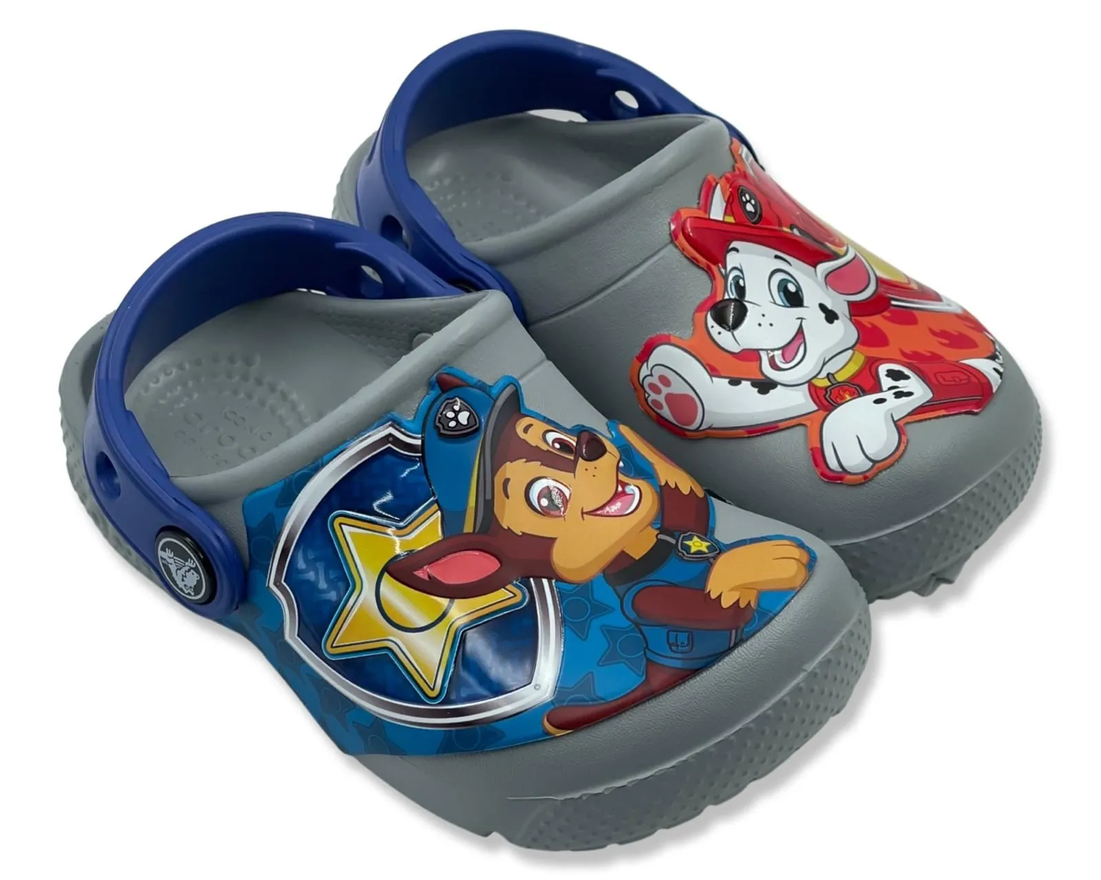 Crocs Toddler Paw Patrol Patch Clogs in Grey