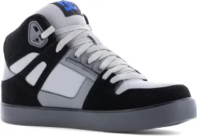 DC Men's Pure Work Black, Gray and Blue Composite Toe Boots Construction Shoe