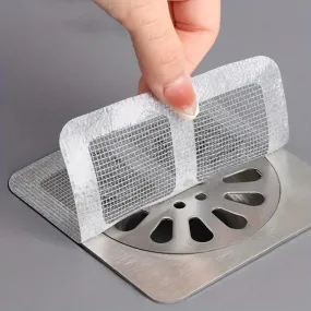 Disposable Shower Drain Hair Catchers - Mesh Strainer Covers for Floor Sinks and Bathroom Accessories