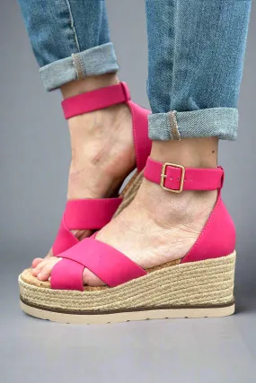 Fabian Wedge Sandal - Pink