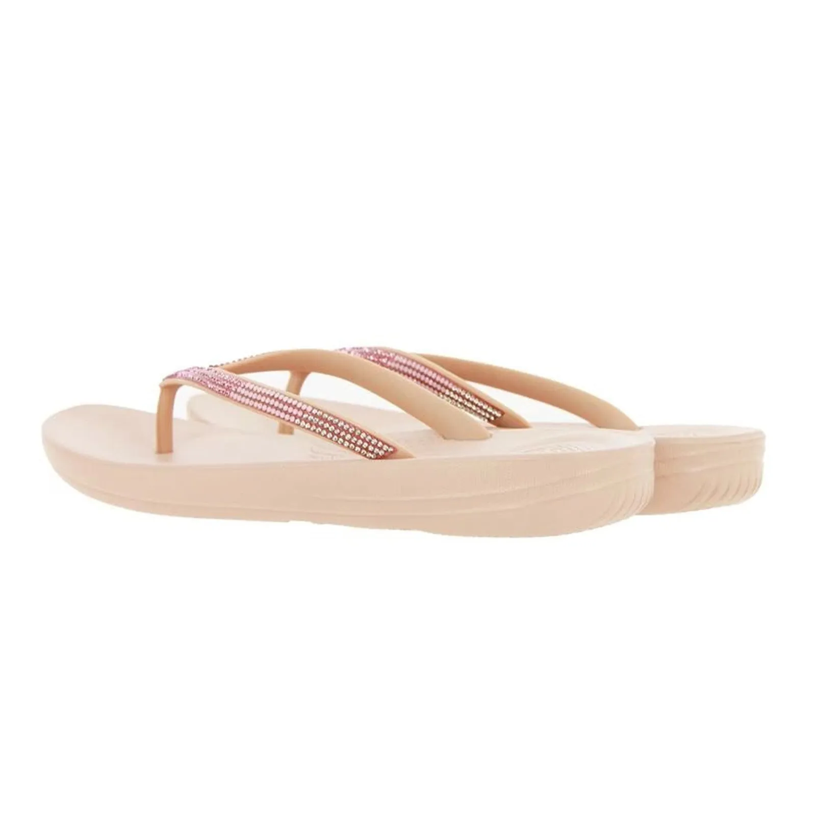 FitFlop Iqushion Ombre Sparkle Synthetic Women's Toe Post Sandals
