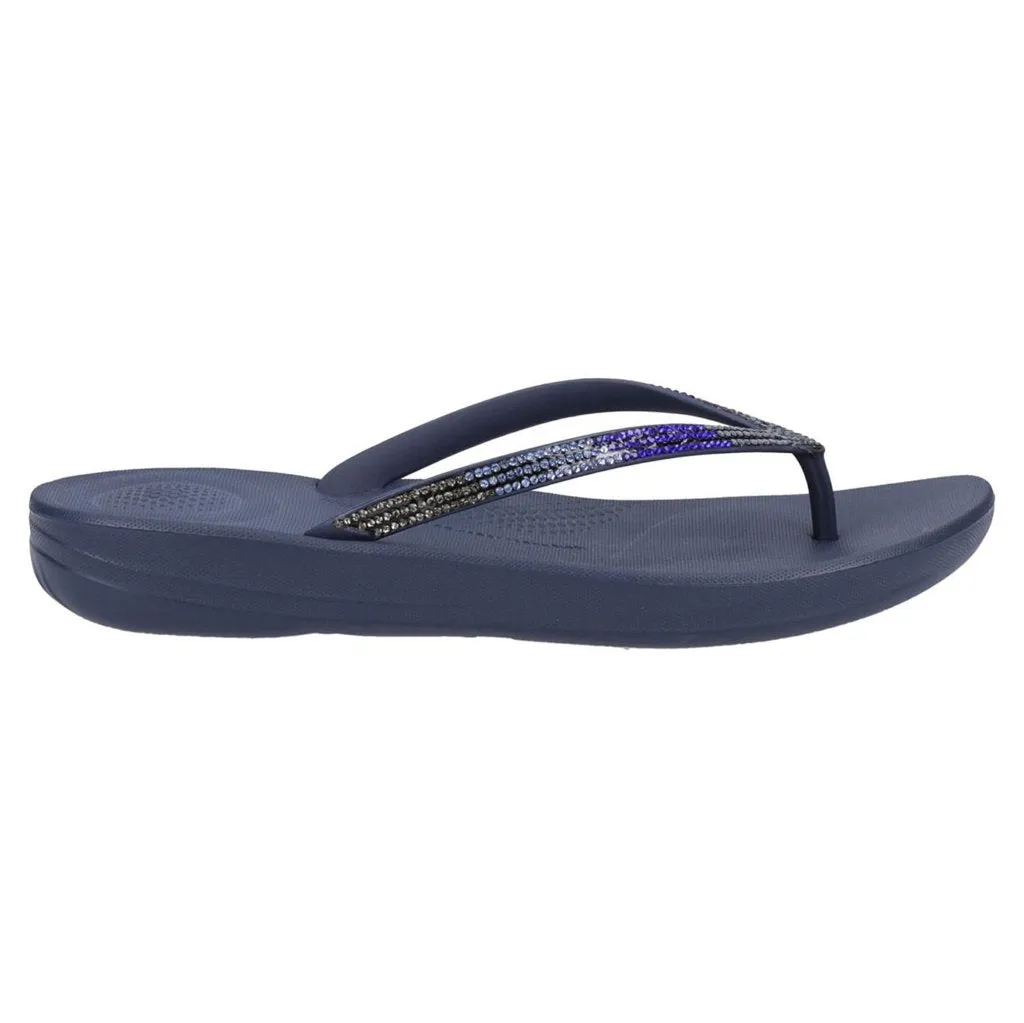 FitFlop Iqushion Ombre Sparkle Synthetic Women's Toe Post Sandals
