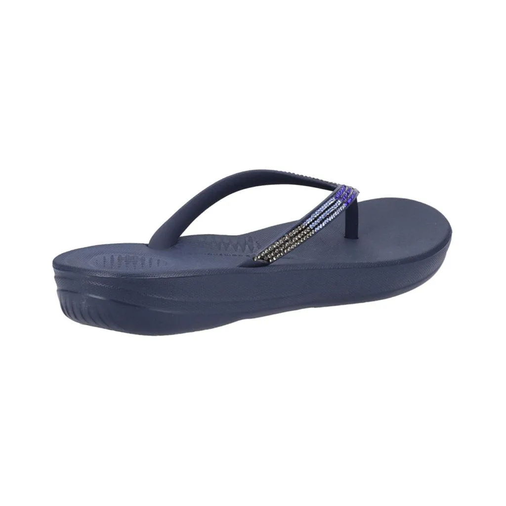 FitFlop Iqushion Ombre Sparkle Synthetic Women's Toe Post Sandals