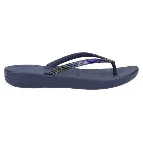 FitFlop Iqushion Ombre Sparkle Synthetic Women's Toe Post Sandals
