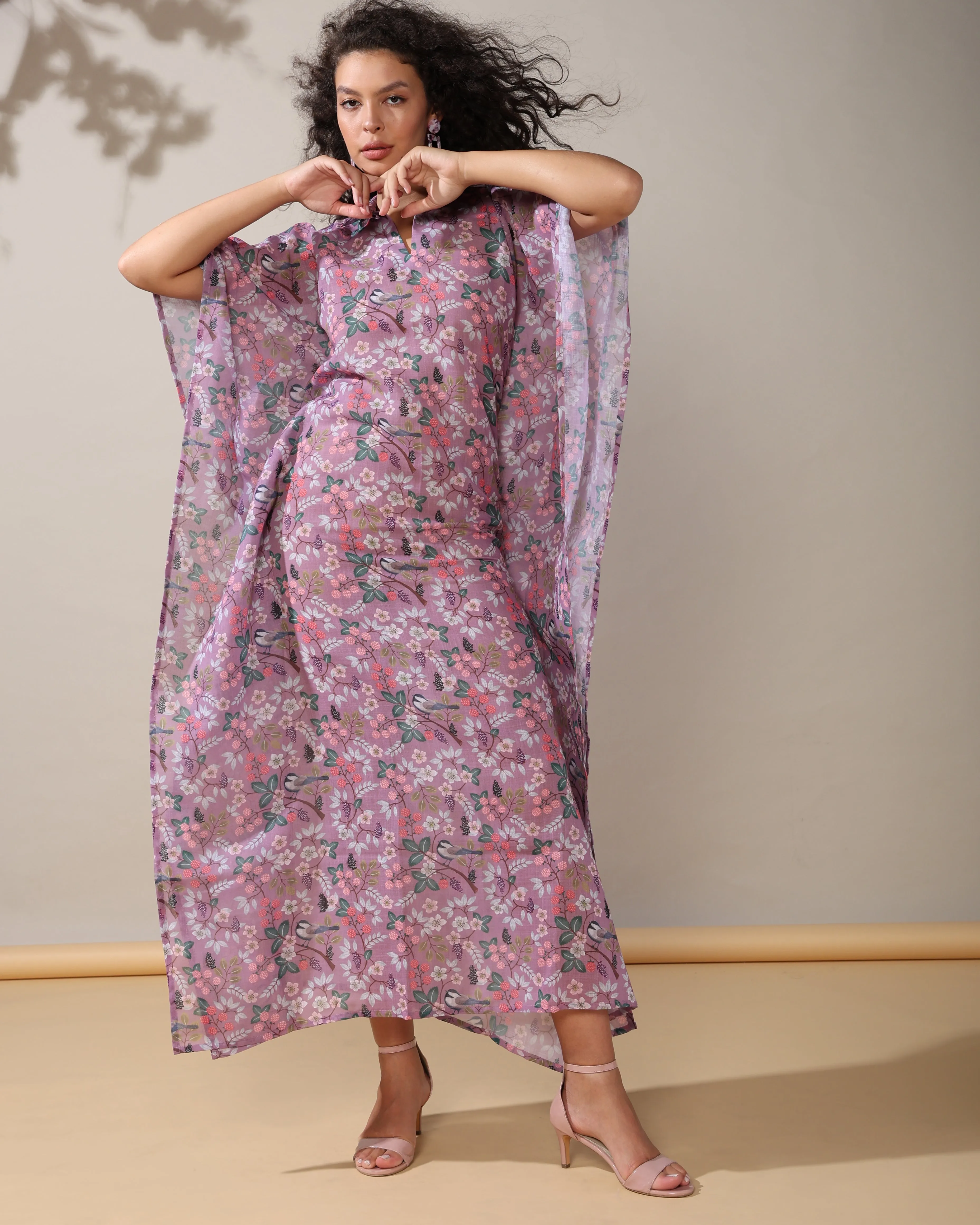 Glam in length linen long kaftan