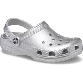 Kids' Classic Glitter Clogs - Sparkly Lightweight Shoes with Pivoting Heel Strap, Croslite Foam for Comfort & Traction, Flexible, Secure Fit