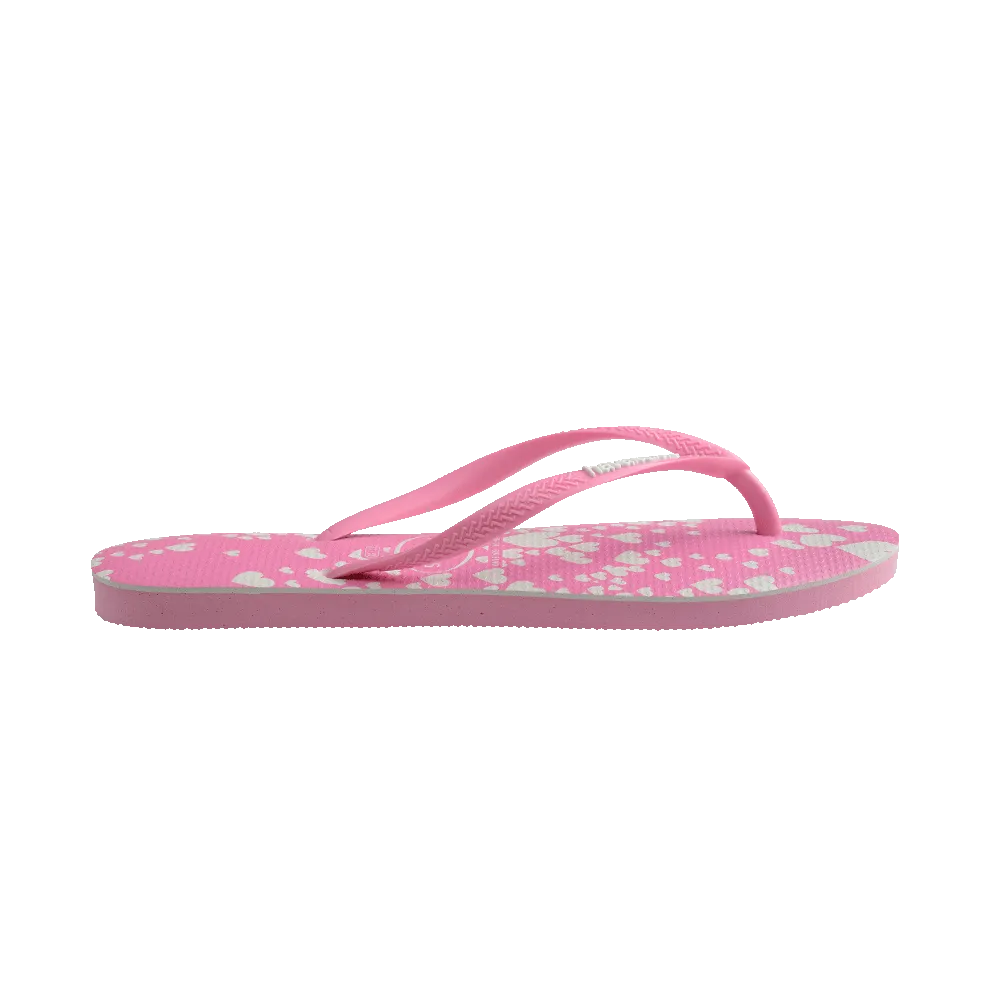 Kids Slim Mini Hearts Flip Flops
