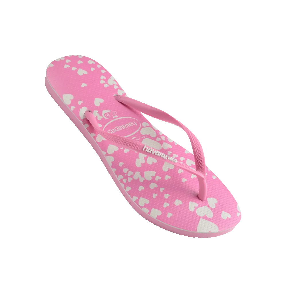 Kids Slim Mini Hearts Flip Flops