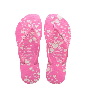 Kids Slim Mini Hearts Flip Flops
