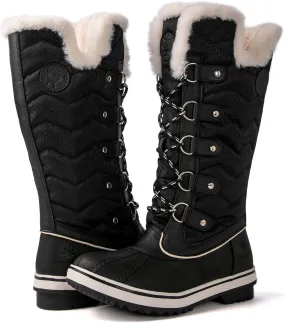kingshow Women's Globalwin Mid Calf Waterproof Winter Boots Non-Slip Snow Boots For Women