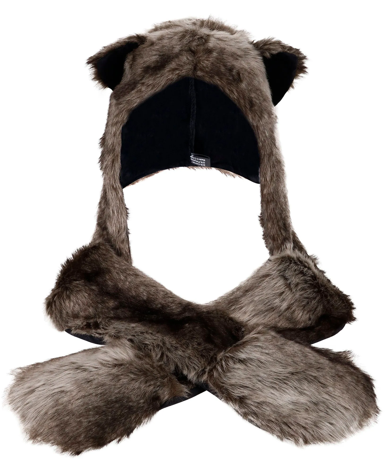 Ladies' Winter 3-in-1 Multi-Functional Animal Hat, Scarf, Mitten Combo