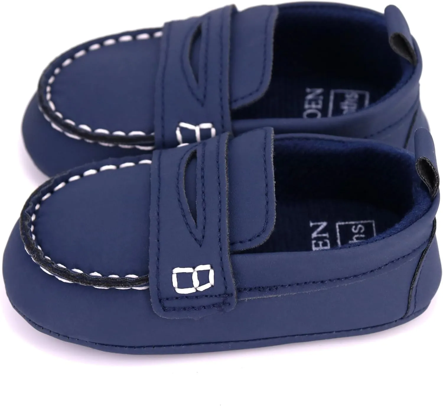 LONSOEN Baby Boys Girls Penny Loafers Infant Toddler Moccasins Soft Soles Dress Shoes