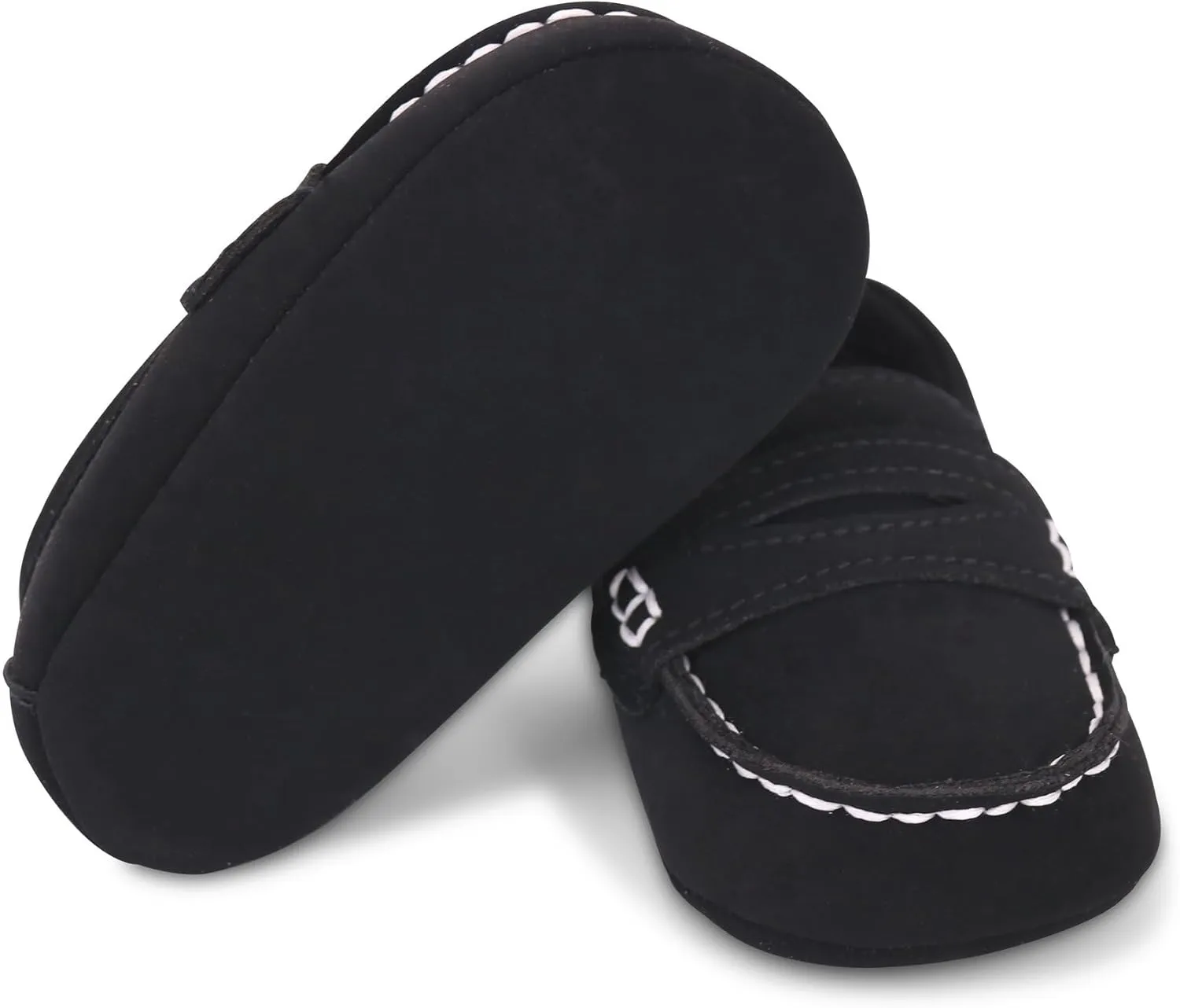 LONSOEN Baby Boys Girls Penny Loafers Infant Toddler Moccasins Soft Soles Dress Shoes