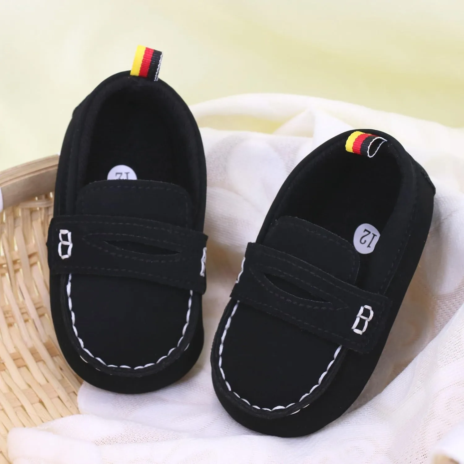 LONSOEN Baby Boys Girls Penny Loafers Infant Toddler Moccasins Soft Soles Dress Shoes