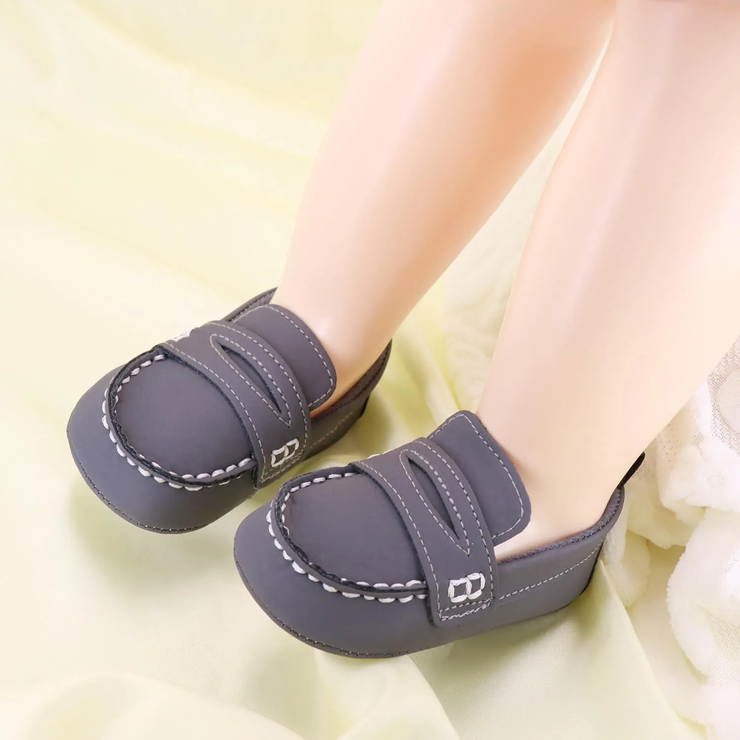 LONSOEN Baby Boys Girls Penny Loafers Infant Toddler Moccasins Soft Soles Dress Shoes