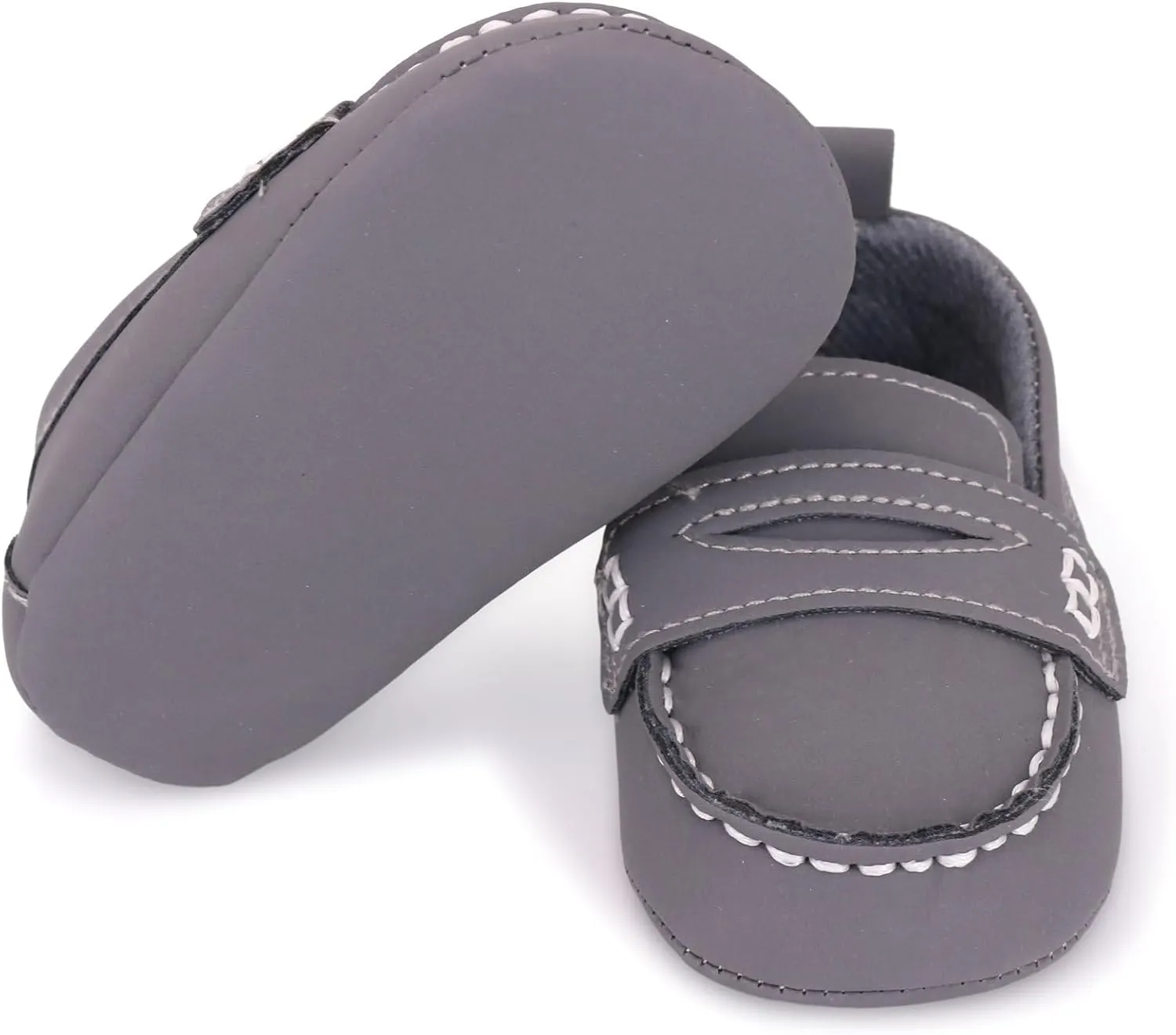 LONSOEN Baby Boys Girls Penny Loafers Infant Toddler Moccasins Soft Soles Dress Shoes