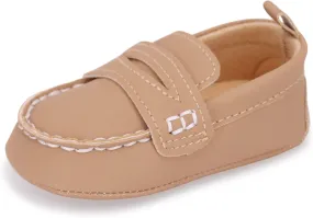 LONSOEN Baby Boys Girls Penny Loafers Infant Toddler Moccasins Soft Soles Dress Shoes