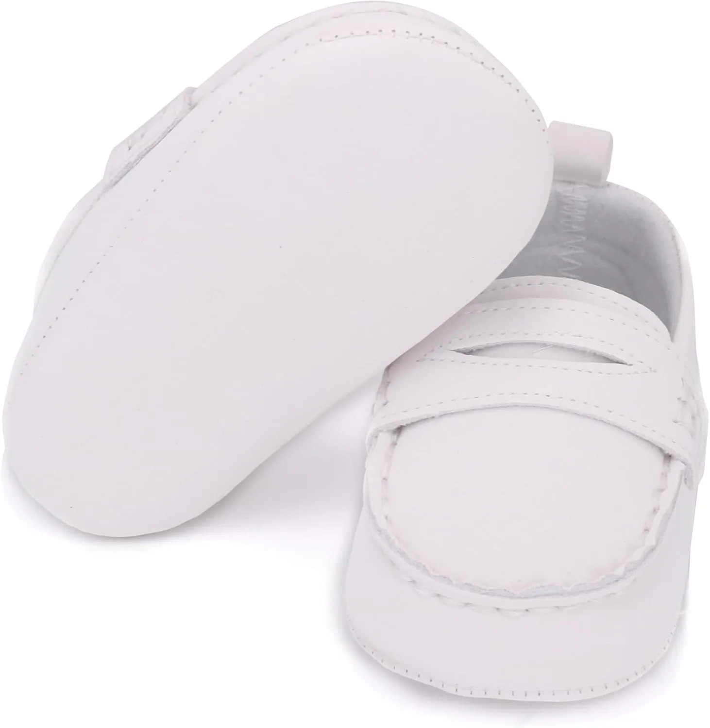 LONSOEN Baby Boys Girls Penny Loafers Infant Toddler Moccasins Soft Soles Dress Shoes