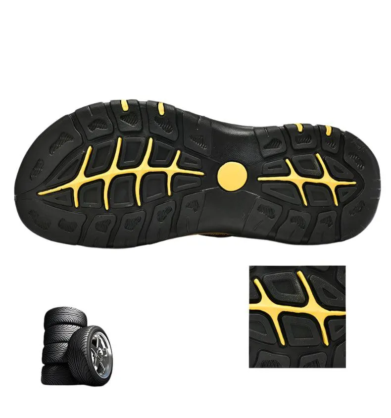 Men’s Genuine Leather Summer Sandals | Outdoor Gladiator Roman Style