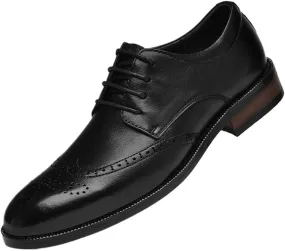 Mens Leather Shoes Dress Shoes Business Office Wedding Lightweight All-Day Comfort Non-Slip Soft Sole Penny