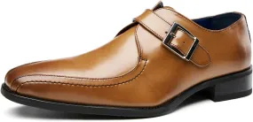 Men's Loafers & Slip-Ons Wedding Formal Dress Leather Business Casual Monk Strap Loafers Shoes for Men