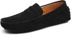 Mens Loafers Square Toe Nubuck Leather Penny Driving Shoes Resistant Comfortable Flat Heel Party Slip On Mens Loafers Square Toe Nubuck Leather Penny Driving Shoes Resistant Comfortable Flat Heel Party Slip On