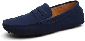 Mens Loafers Square Toe Nubuck Leather Penny Driving Shoes Resistant Comfortable Flat Heel Party Slip On Mens Loafers Square Toe Nubuck Leather Penny Driving Shoes Resistant Comfortable Flat Heel Party Slip On