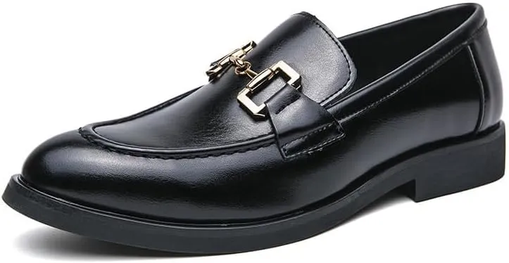 Mens Oxfords Shoes Party Loafer Leather Formal Business Casual Comfortable Dress Shoes Slip-ons Leather Fashion Oxford Shoes