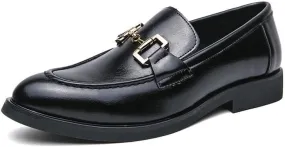 Mens Oxfords Shoes Party Loafer Leather Formal Business Casual Comfortable Dress Shoes Slip-ons Leather Fashion Oxford Shoes