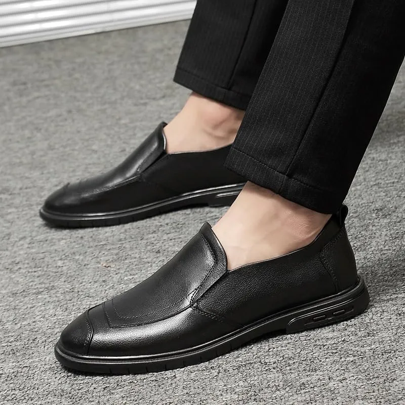 Mens Slip-Ons Loafers Fashion Classic Pointed Toe Oxford Shoes Men's Patent Leather Dress Shoes
