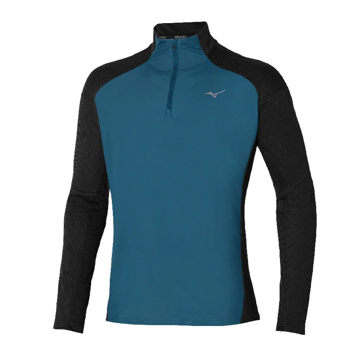 Mizuno Hybrid Long-Sleeve Tee Mens | Black / Blue Wing Teal