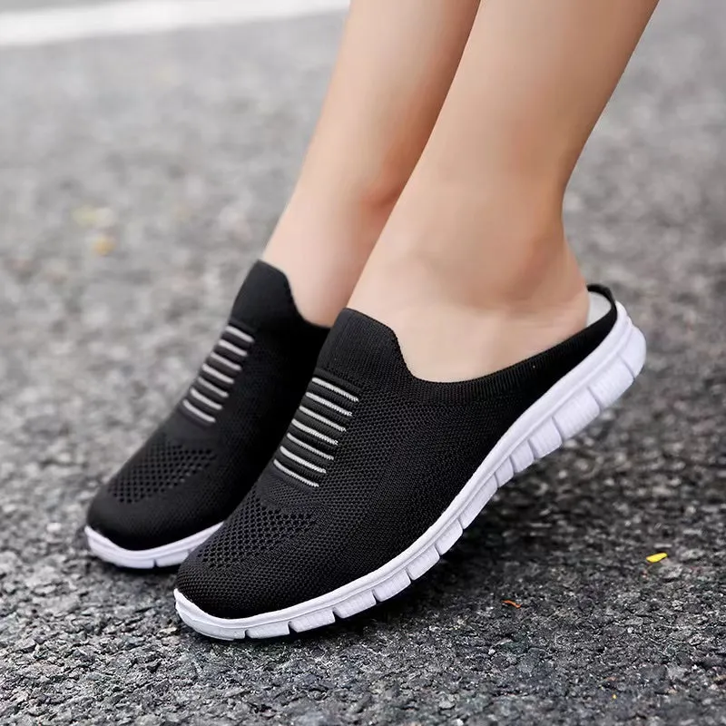 Nanccy Summer Casual Slip On Half Shoes Summer Casual Mesh Comfortable Shoes