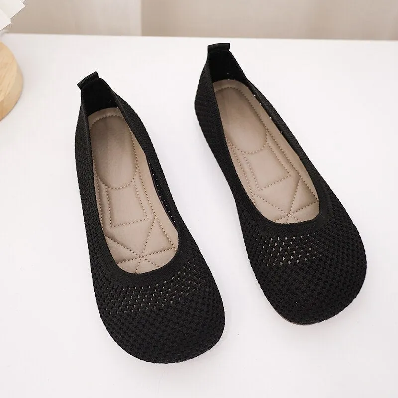 Nanccy Weaving Breathable Loafers  Comfortable Walking Casual Flats Shoes WF06