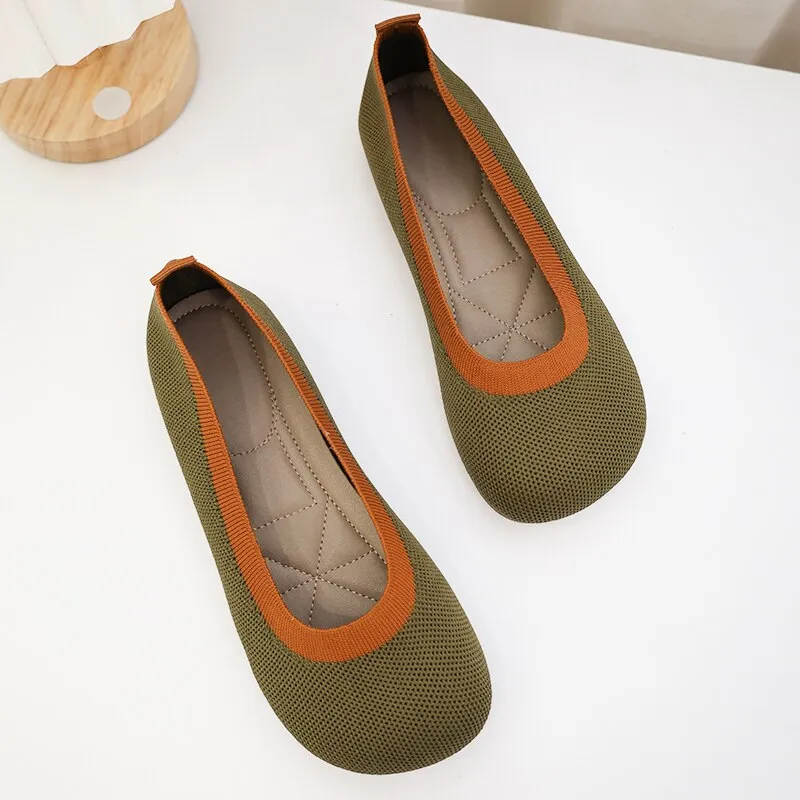 Nanccy Weaving Breathable Loafers  Comfortable Walking Casual Flats Shoes WF06