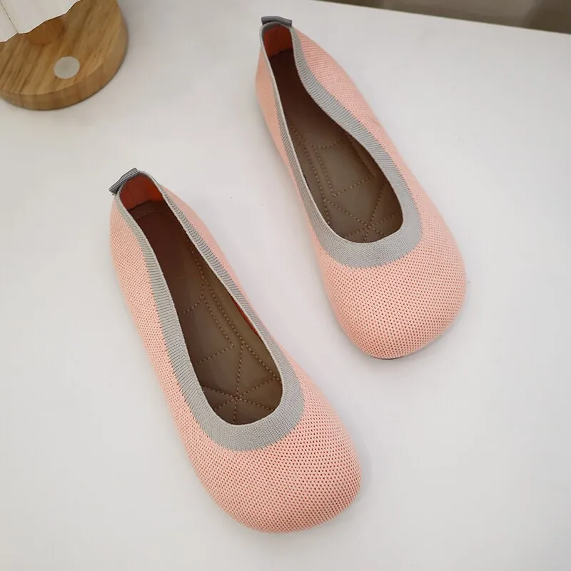 Nanccy Weaving Breathable Loafers  Comfortable Walking Casual Flats Shoes WF06